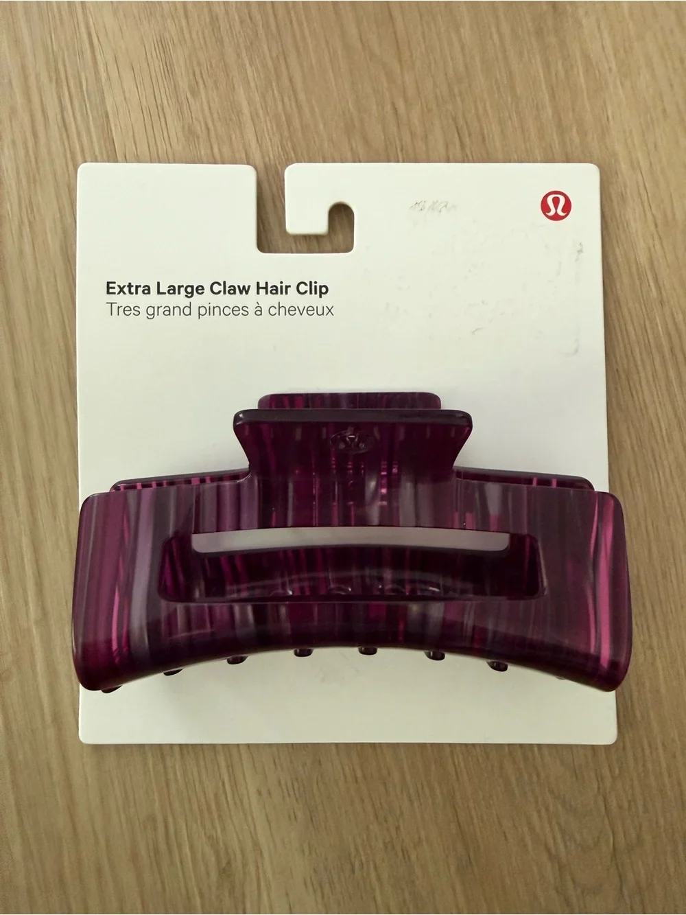 lululemon athletica Extra Large Claw Hair Clip - Plum Stripe